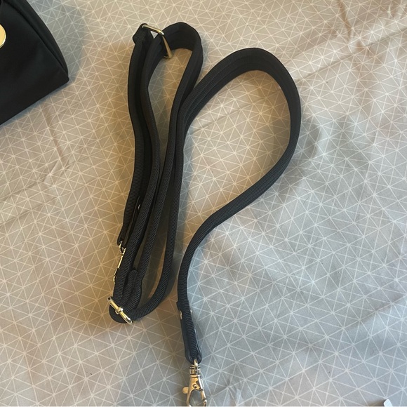 Lo & Sons Nouvelle Crossbody Bag in Black/Gold/Lilac - Picture 2 of 9